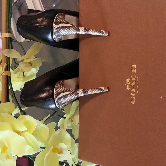 Vintage Black w/ snakeskin heel bootie! RARE CLASSY FIND! - Picture 4 of 15